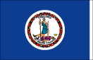 Virginia map logo - Virginia state flag