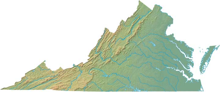 virginia relief map